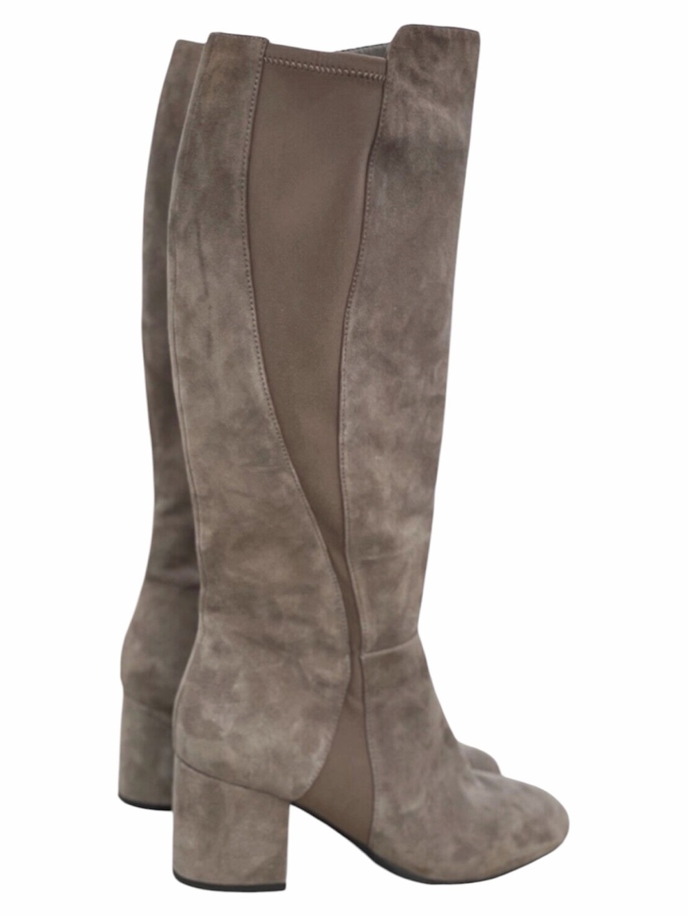 Easy Spirit Taupe Suede Knee-High Block Boots Size 8.5